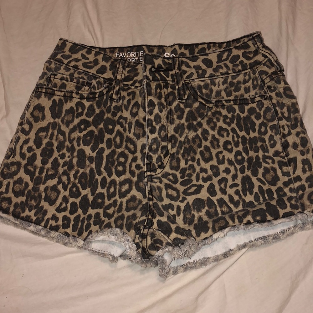 SO Cheetah print shorts